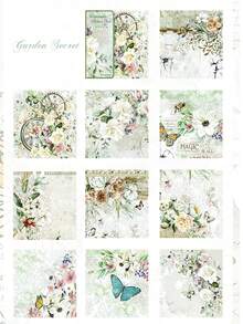 50入組浪漫花海主題紙張套裝,適用於花卉主題日誌、diy禮品包裝 - 彩色 - 查看 5