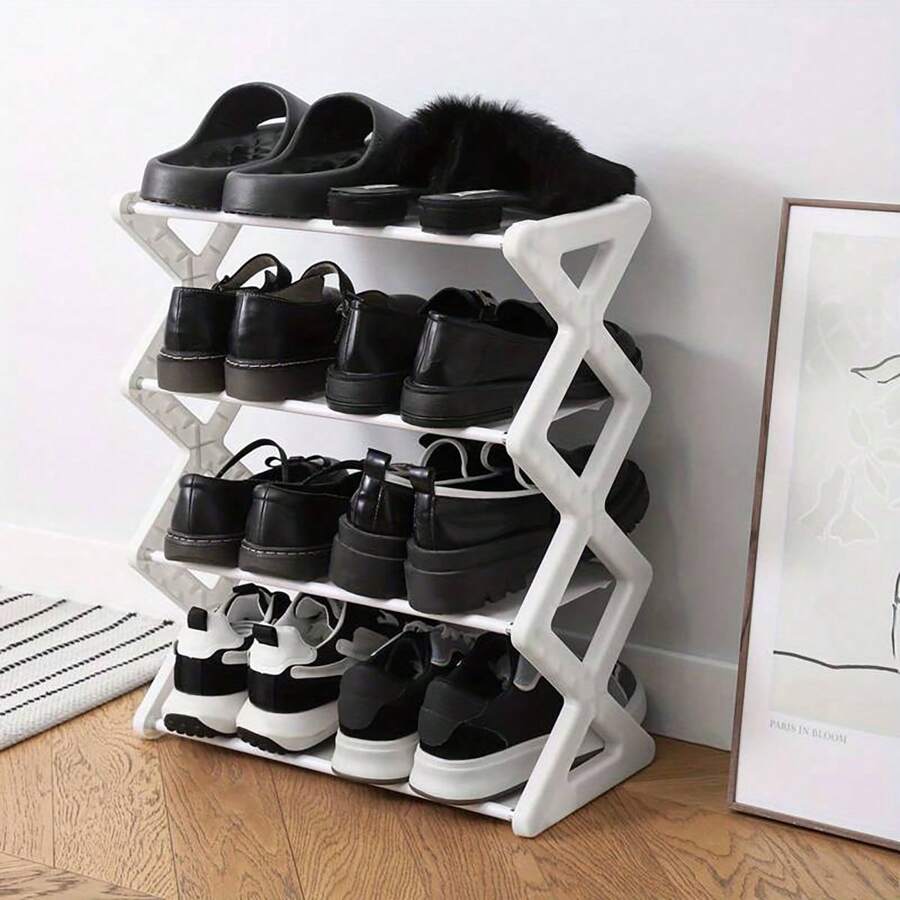 1pc XShaped Minimalist Shoe Rack, Dormitory Shoe Storage Rack, Multi