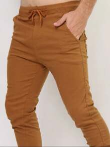 Men Pants - 棕色 - 查看 4