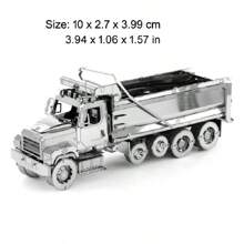 3d Metal Puzzle Assembly Model, Diy Stainless Steel Interlocking Construction Vehicle Model Set With 6 Different Vehicle Designs, Including Road Roller, Excavator, Bulldozer, And More. No Glue Needed. Ideal For Birthday Gift.,Wood Ship Model Building,Construction Set,Building Puzzles - Multicolor - View 14