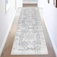 Famibay Runner Rugs For Hallway Non Slip Long Hall Carpet Runners Washable Kitchen Carpet Floor Mats Boho Soft Fluffy Area Rugs For Hallways Entryways Kitchen Laundry Room - Grey - View 8