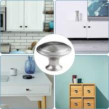 10 Packs Mushroom Knobs, Stainless Steel Dresser Knobs,  Round Drawer Knob Pull Handle With Mounting Screws For Chest Cabinet Cupboard Drawer - Multicolor - View 10