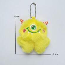 1pc Cute Plush Little Monster Pendant, Colorful  Keychain Doll, Random Color - Multicolor - View 7