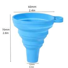 1pc Silicone Collapsible Funnel - Kitchen Gadget For Easy Liquid Transfer