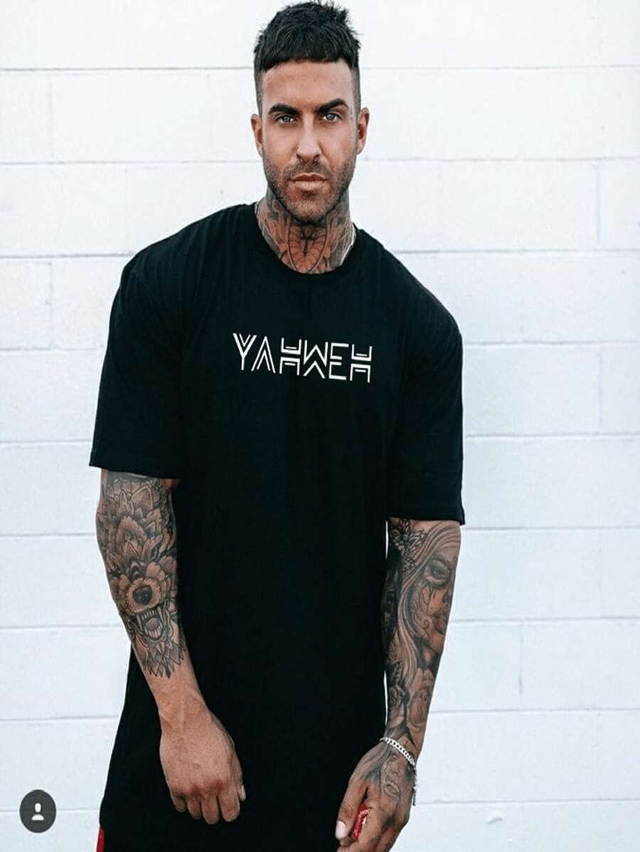 Men T-Shirts - 黑色 - 查看 1