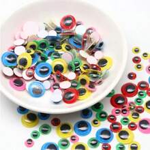 200pcs 6/8/10/12mm Black Colorful Wiggly Wobbly Googly Doll Eyes Stickers For Cup Doll Plush Car DIY Painting Accessories Supplies