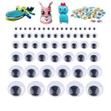 200pcs 6/8/10/12mm Black Colorful Wiggly Wobbly Googly Doll Eyes Stickers For Cup Doll Plush Car DIY Painting Accessories Supplies
