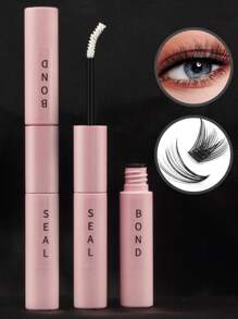 1 Pc 6ml Eyelash Binding And Sealing 2-In-1, Cluster Eyelash Glue Strong Styling Gentle And Comfortable Single Eyelash Extension Glue, Suitable For All-Day Wear, Latex Free, Suitable For Sensitive Eyes DIY Eyelash Extension Eyelash Glue, White, Transparent And Waterproof Lash Glue, Eyelash Glue