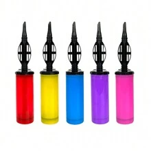 1pc Random Color Balloon Inflator Pump, Macaron Color, Portable Manual Push Type Air Pump Tool For Balloon Decoration - Multicolor - View 4