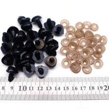 50 件黑色塑料安全鼻子，适用于 Amigurumi 玩偶、毛绒泰迪熊动物 DIY 工艺品套装，配有塑料垫圈 - 黑色 - 查看 14