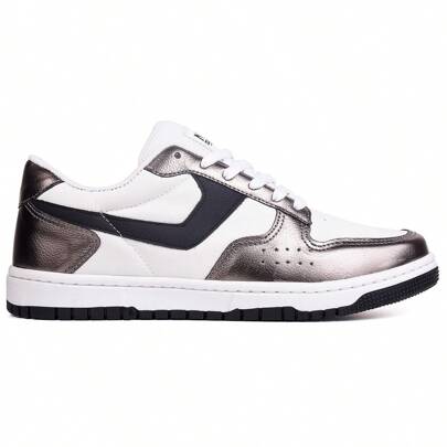 TENIS PRATA BRANCO FEMININO NYC SHOES CASUAL ADULTO
