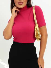 Women T-Shirts - 玫紅色 - 查看 3