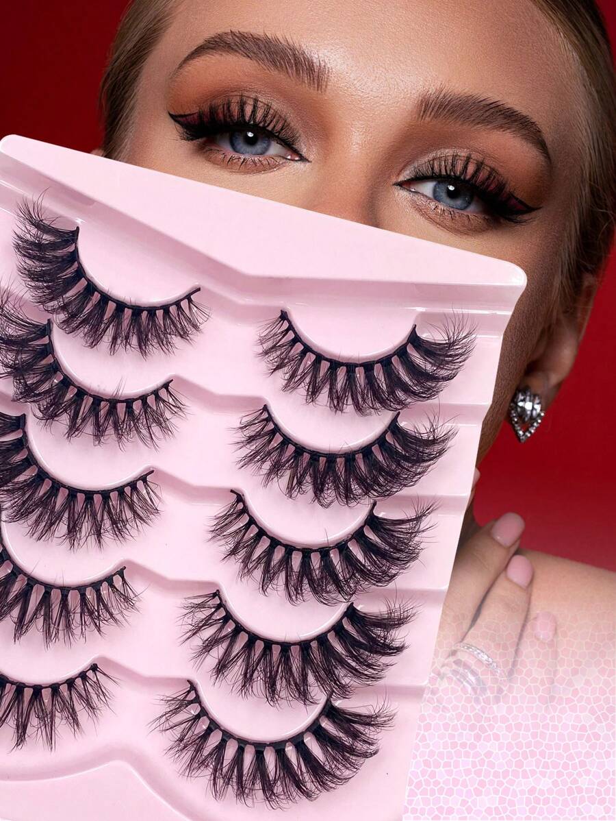 5 Pairs Lashes Soft Fluffy Strip Lashes 3D Fake Lashes Makeup False Eyelashes Fluffy Thick Lashes - Criss Cross lashes - View 1
