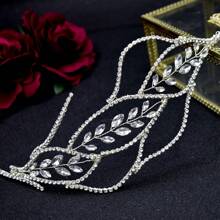A Water Drop Rhinestone Bridal Decoration Hair Band Valentine's Day Accessories - Silver - View 5
