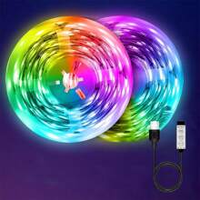 Led Đối với Phòng ngủ , Điều khiển , Phích cắm Và Chơi , Điều chỉnh Màu sắc , Có thể Cắt , Dễ dàng để cài đặt , Thích hợp Đối với Lễ hội Bầu không khí , TV Bối cảnh Và Buổi tiệc Bầu không khí , Nhà  Đồ trang trí , Niềm vui , Trẻ em Trang trí phòng - Nhiều màu - Xem 1
