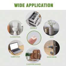 45入組透明方形自粘式橡膠緩衝墊,隔音、緩震,適用於廚房櫥櫃、畫框、櫥櫃、抽屜 - 無色 - 查看 5