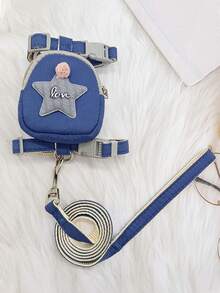 1入狗和貓牽繩,寵物攜帶背包,teddy和bichon Frise護具,胸部和背部帶,狗牽繩,行走項圈,防逃跑貓和狗牽繩,宠物背包/胸部和背部带/可调节狗链 - 彩色 - 查看 8