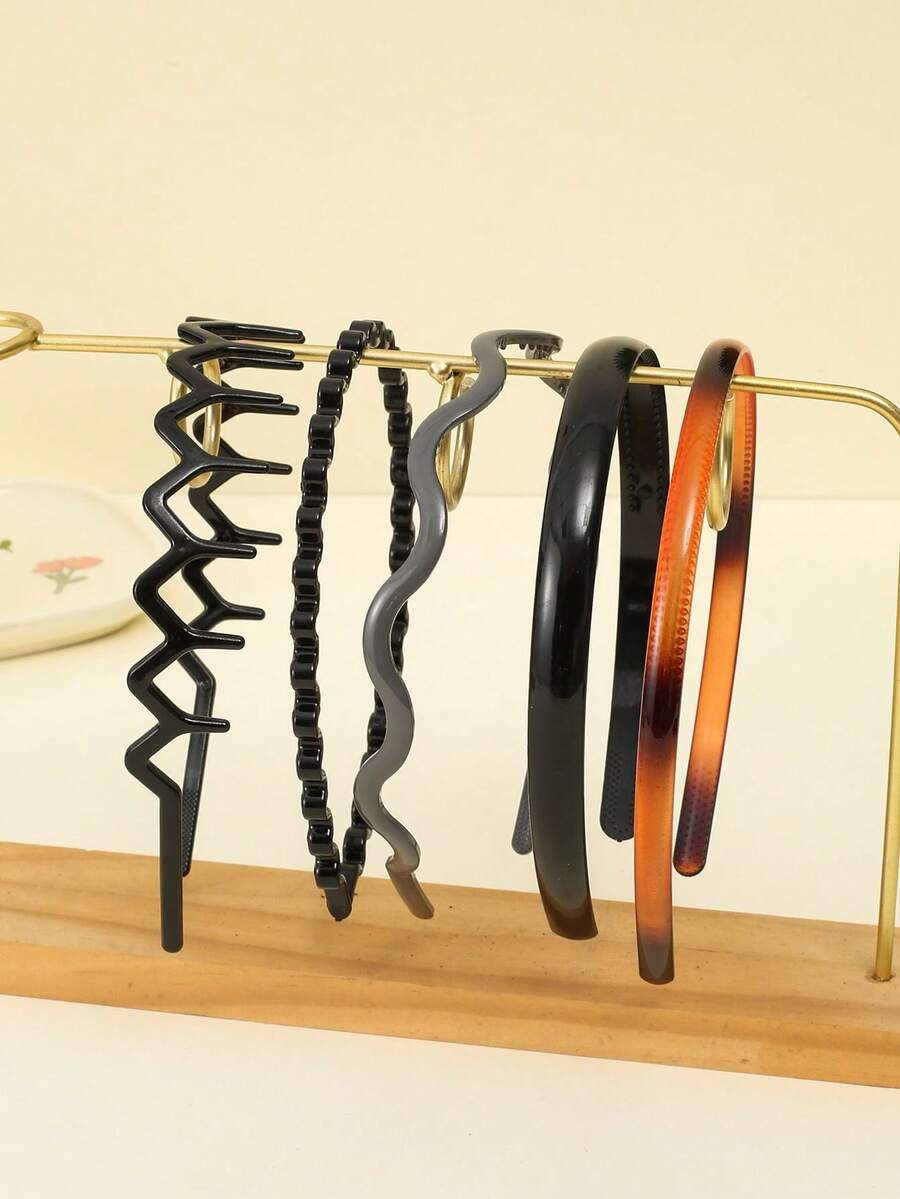5 cái Không giới tính Phong cách Đơn giản Xoắn Knotted Băng đô Phụ kiện tóc - Nhiều màu - Xem 1