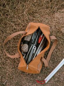 1 Bolsa De Estacas De Tienda De Lona Para Acampar, Mochilero, Bolsa De Almacenamiento De Herramientas, Bolsa De Anclaje Al Suelo De Acero Para Organizador De Herramientas