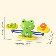 Juguete Educativo Frog Balance Scale Para Niños/as Para Aprendizaje Temprano, Desarrollo Cognitivo Y Numeración, Adecuado Para Niños Y Niñas En Jardín De Infantes - Verde - Ver 9