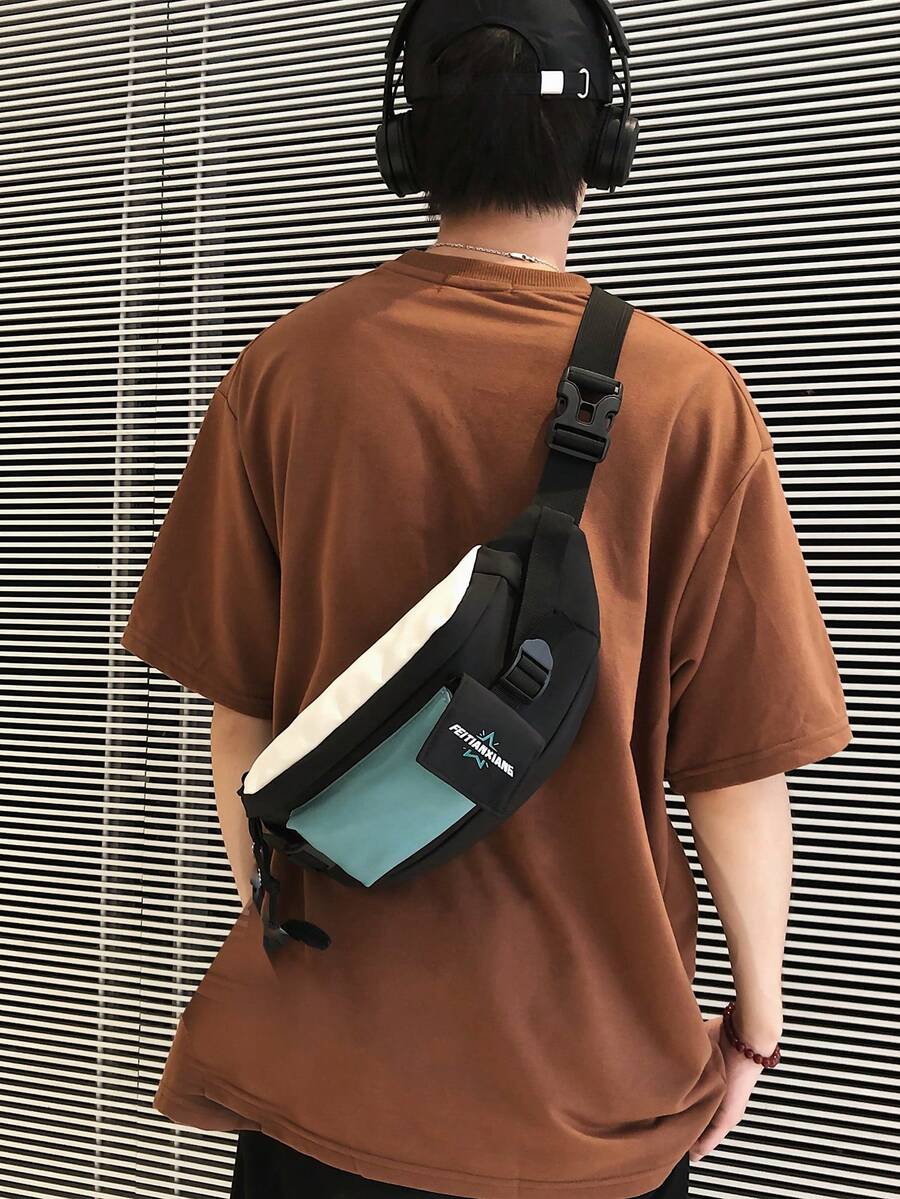 Bolso de pecho para hombres con bloqueo de contraseña protector de privacidad, capa superior con estampado de cocodrilo, bolso de cintura multifuncional con hebilla magnética, bolso de pecho de negocios para hombres, bolsa de regalo de Navidad, Halloween, invierno, mochila bandolera para hombres