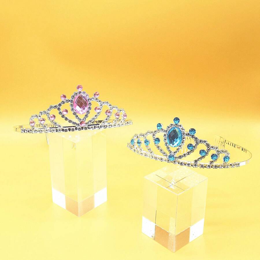 1pc Sparkling Rhinestone & Alloy Crown Hair Decoration For Party Queen, Bridal Wedding, Birthday, Stage Performance, Etc. Royal Tiaras - Multicolor - View 1
