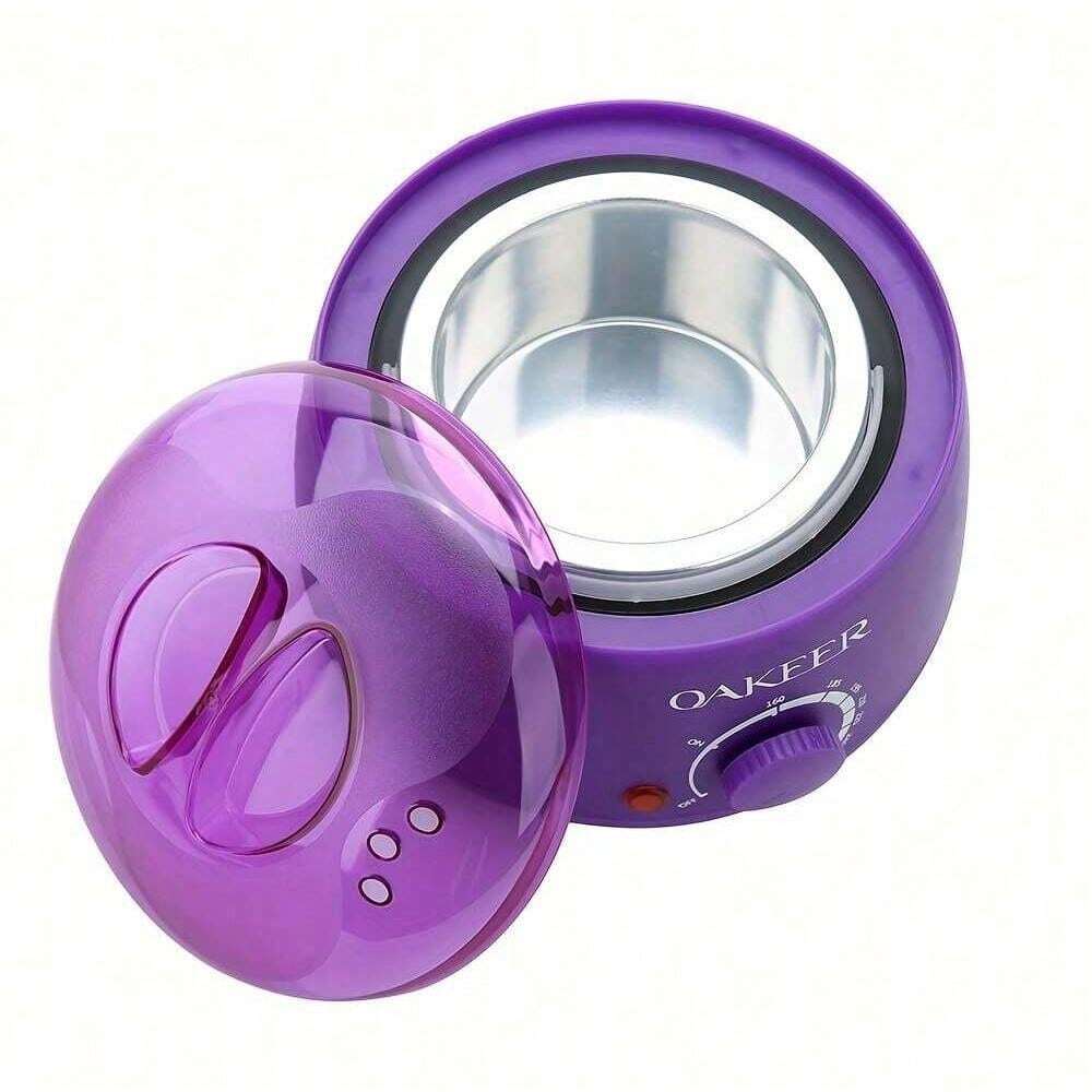 [US Plug] OAKEER Hot Waxing Hair Removal Kit (Including Wax Warmer, Wax