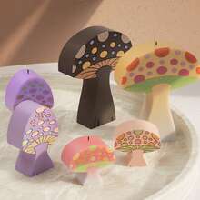 1 Máy Tính Diy3D Hình Nấm Nến Khuôn DIY Nến Silicon Làm Khuôn Thơm Sáp Đậu Nành Xà Phòng Khuôn Mẫu Nhà Bếp Bánh Socola khuôn Làm Bánh - trắng - Xem 4