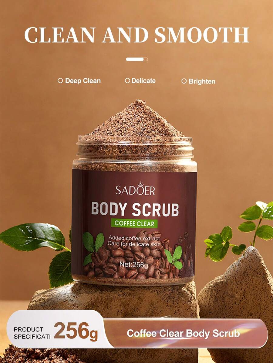 Sadoer咖啡身體磨砂膏256g保濕,滋潤,軟化死皮 - 咖啡磨砂膏256g - 查看 1