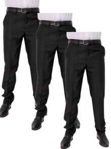 Men Suit Pants - 黑色 - 查看 1