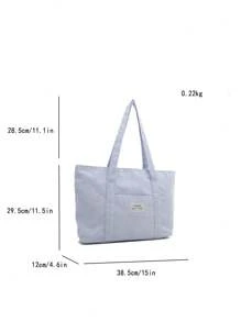 Bolso de mano grande de pana de unicolor simple, útiles escolares, bolsa escolar, vuelta al colegio, bolso escolar grande, gran capacidad, portátil, adecuado para adolescentes, mujeres, estudiantes universitarios, niños y hombres, principiantes y trabajadores de cuello blanco, perfecto para volver al colegio, primer día de escuela, universidad, trabajo, negocios, ir y venir, al aire libre, viajes, oficina, nueva bolsa de mujer para otoño e invierno, mejor bolso de otoño