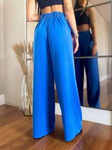 Women Pants - 寶藍色 - 查看 2
