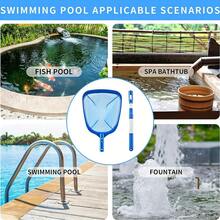 1 Set Pool Skimmer Net With 3 Section Telescopic Pole, Leaf Skimmer Mesh Rake Net For Spa Pond Swimming Pool, Pool Cleaner Supplies And Accessories - Blue - View 6