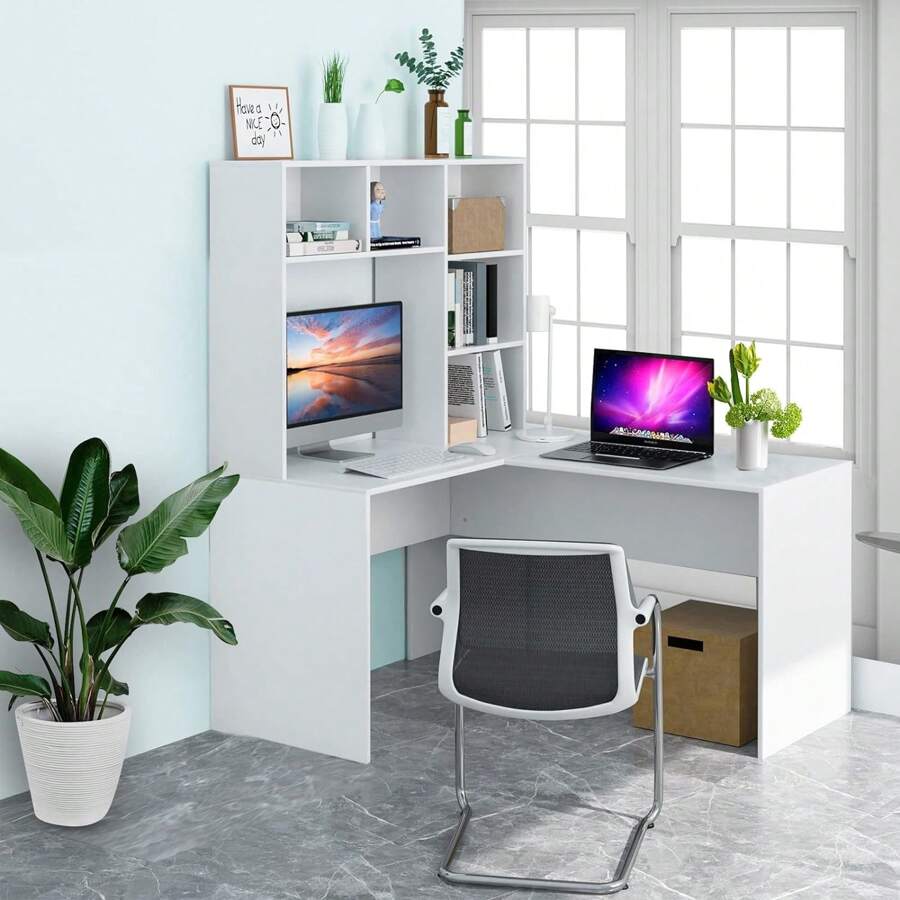 Desk And Drawer Storage - White - View 1