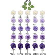 Artificial Flower Roses, 7/12/17/22/27pcs Real Touch Fake Foam Roses For Valentine's Day DIY Bouquets Wedding Party Baby Shower Home Decorations, Valentine Day, Gift Gifts Birthday Graduation