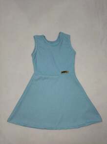 Young Girls Dresses - Màu xanh lam - Xem 2