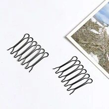 Abcde 风格发饰套装，包括 U 型发夹、隐形发带、迷你刘海支架、发夹和梳子，用于固定散落的头发和造型、美发工具、美发产品和配件，适用于理发沙龙美容旅行必需品、返校、旅行度假必需品、女士发饰 - 黑色 - 查看 11