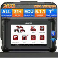 Escáner Ancel Mt700 Obd2 Para Motocicleta Herramientas De Diagnóstico Diagnóstico De Todos Los Sistemas Reinicio De Aceite Sangrado De Abs Tpms 31 Restablecimientos Herramientas De Reparación De Vehículos - Negro - Ver 2