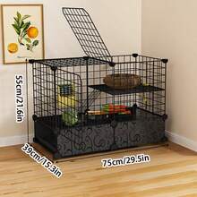 松鼠籠、寵物屋、室內防蟎尿、小型動物別墅、年幼寵物或兔子的鐵絲籠,家居用品 - 彩色 - 查看 5