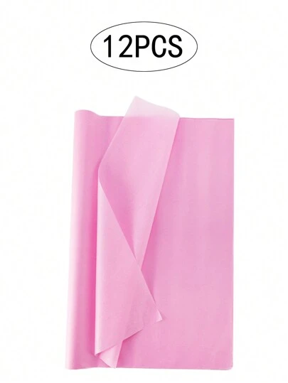 TIMBLESSING 12pcs Pink Tissue Wrapping Paper, Large Size 20x26in(50x66cm), Colored Gift Wrap For All Occasions, Christmas
