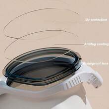 1pc Adult Swimming Goggles, Waterproof And Anti-Fog Goggles, Clear Professional Large Frame Swimming Goggles For Men And Women Summer - Green - View 4