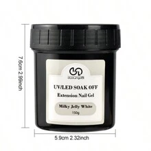 5.29 Ounces Of Nail Extension Gel French Acrylic Gel Immersion UV LED Nude Pink - Perfect For French Nail Art, Hard Gel Formula, Long-Lasting, Nourishing Ingredients, Nail Art Accessory