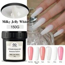 5.29 Ounces Of Nail Extension Gel French Acrylic Gel Immersion UV LED Nude Pink - Perfect For French Nail Art, Hard Gel Formula, Long-Lasting, Nourishing Ingredients, Nail Art Accessory