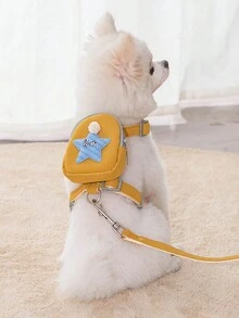 1入狗和貓牽繩,寵物攜帶背包,teddy和bichon Frise護具,胸部和背部帶,狗牽繩,行走項圈,防逃跑貓和狗牽繩,宠物背包/胸部和背部带/可调节狗链 - 彩色 - 查看 15