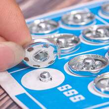 20入組隱藏式裝飾釦縫製配件 - 銀色 - 查看 3