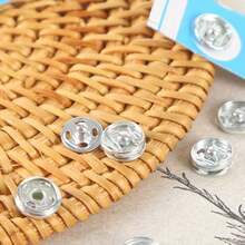 20入組隱藏式裝飾釦縫製配件 - 銀色 - 查看 5