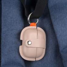 充电盒保护套适用于 Apple Air Pods Pro/Pro2，PU 皮革保护套带安全按扣，适用于 Apple Air Pods Pro 第 1 代 (2019) / Air Pods Pro 第 2 代 (2022) Air Pods Pro 第 2 代 Air Pods 第 3 代保护 PU 保护套 - 杏色 - 查看 3