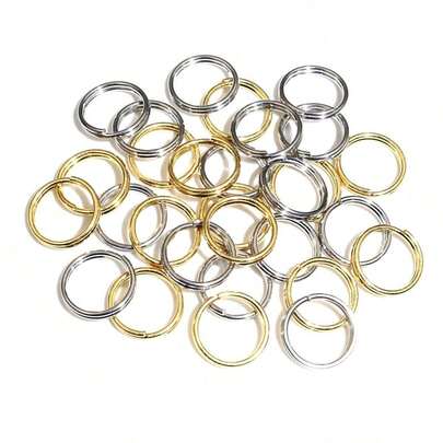 50 Stücke 4-12mm Edelstahl Doppelringe offene Sprengring für Halskette Armband DIY Schmuckherstellung Zubehör