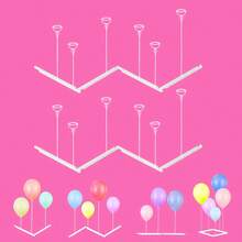 1 Set Juego De Soportes Para Globos, Centros De Mesa De Globos De Mesa Con Base Para Decoraciones De Bodas Y Cumpleaños - transparente - Ver 2