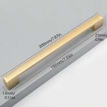 1 Pieza Mango De Cajón Y Perilla De Gabinete De Cocina De Aleación De Aluminio Moderno Dorado Tiradores De Puerta De Armario Y Herrajes Para Muebles - Dorado - Ver 7